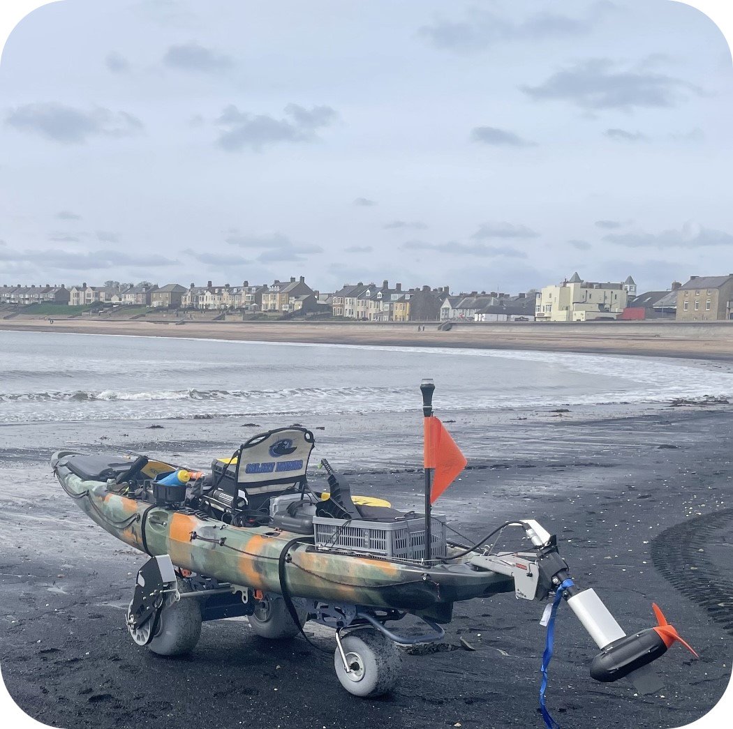 Kayak01-round Motorized Dolly for Kayaks